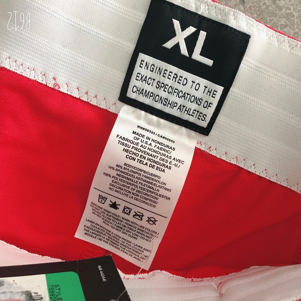 Nike Men’s Football Pants Red White Size XL NWT - Picture 4 of 6